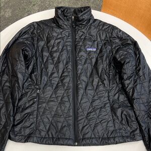Patagonia black nano puff insulated jacket lightweight puffer coat Audi logo M